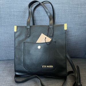 NWT STEVE MADDEN TOP HANDLES SATCHEL CROSSBODY BAG PURSE